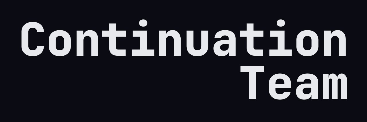 Continuation Team banner