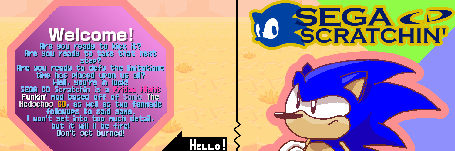 SEGA CD Scratchin' banner
