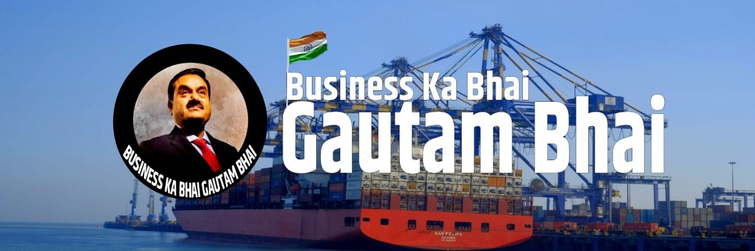 Gautam Bhai Adani parody's banner