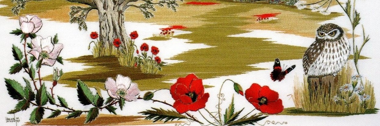 #EmbroideryWhisperer Helen M. Stevens's banner