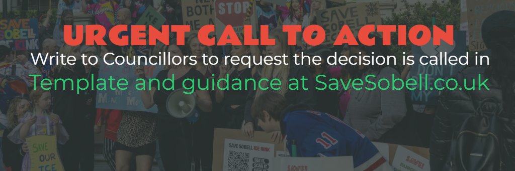 Save Sobell Ice Rink banner