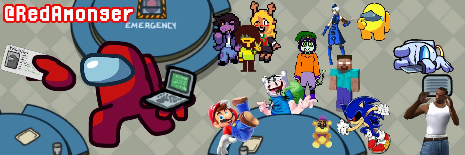 Red Among Us Crewmate banner