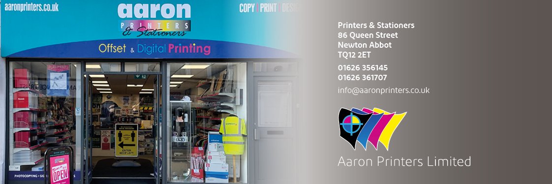 Marcel Massey, Aaron Printers Limited banner