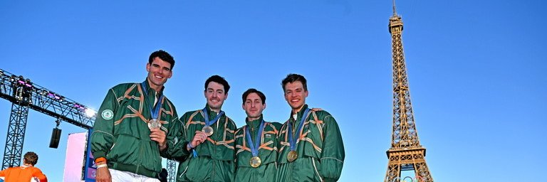 Rowing Ireland's banner