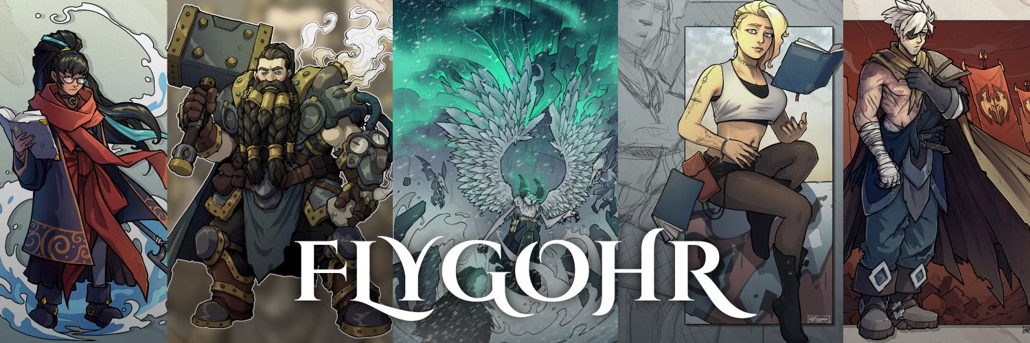 Flygohr | Fantasy TTRPG Artist 🍉 | ON BLUESKY banner