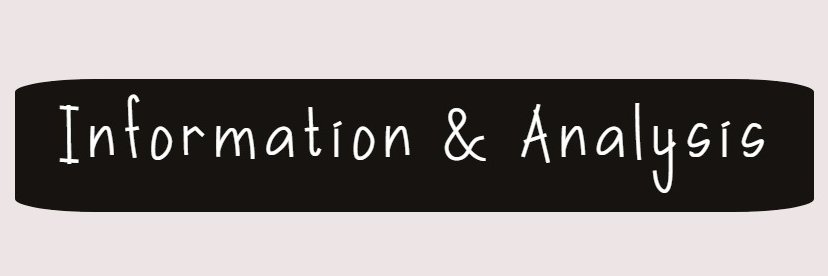 Information & Analysis banner