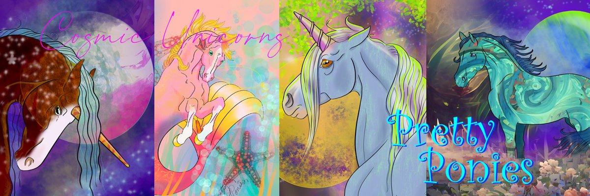 Prettyponies.tez ♡ Cosmic Unicorns banner
