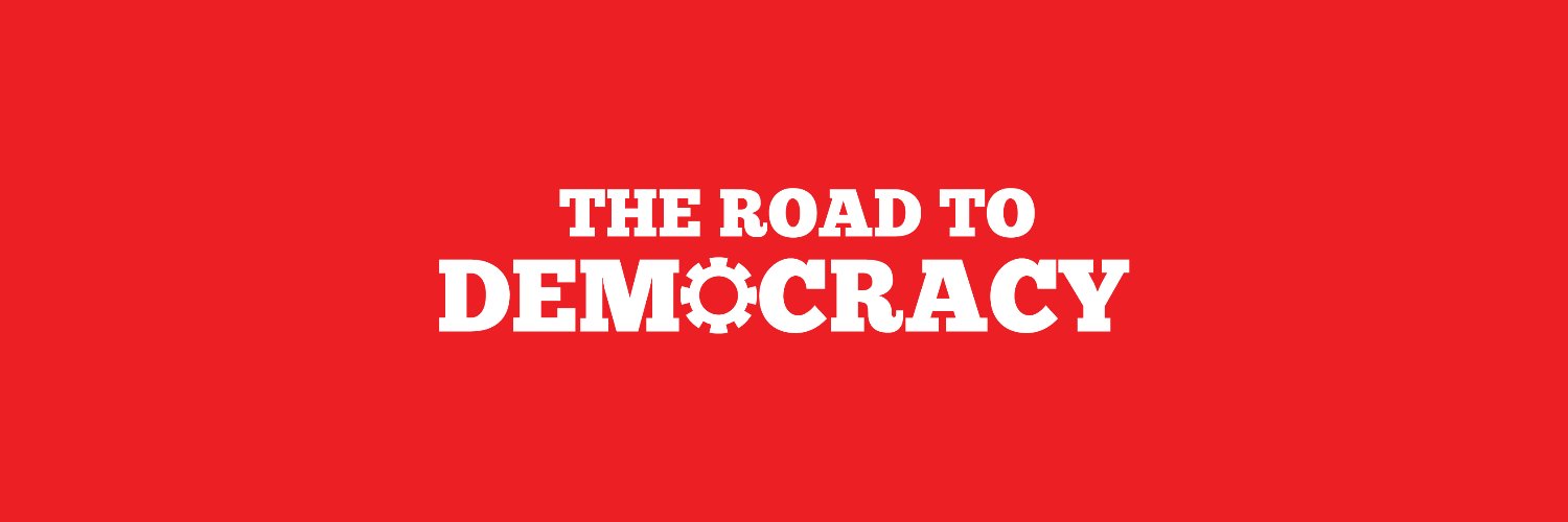 The Road to Democracy banner