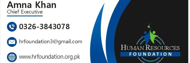 Miss Khan (CEO) HR Foundation banner