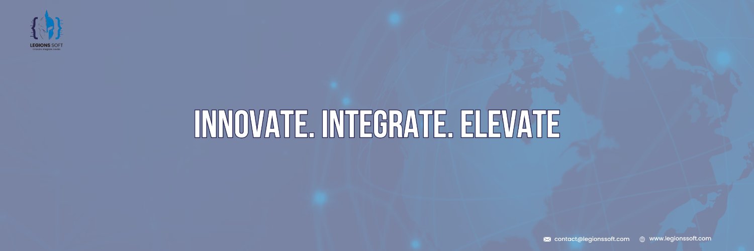 Legions Soft "Innovate. Integrate. Elevate." banner