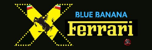 Blue Banana Ferrari Haas banner