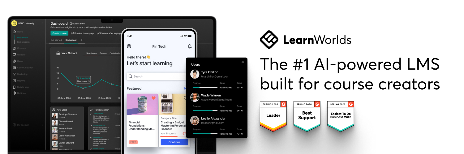 LearnWorlds banner