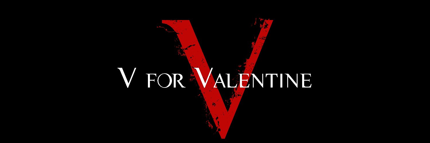 V for Valentine's banner