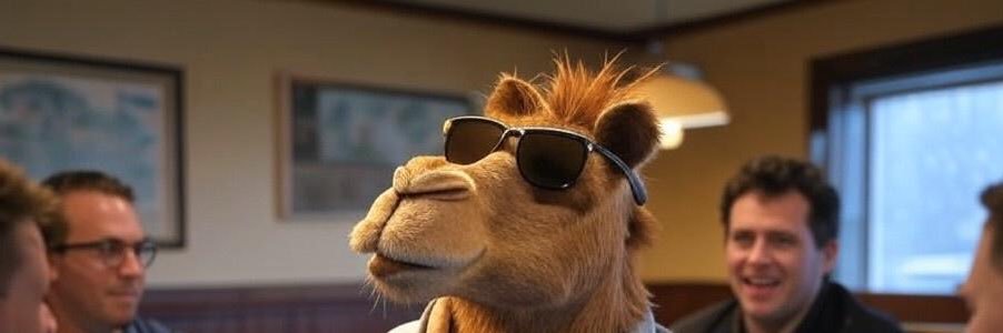 Joe Camel's banner