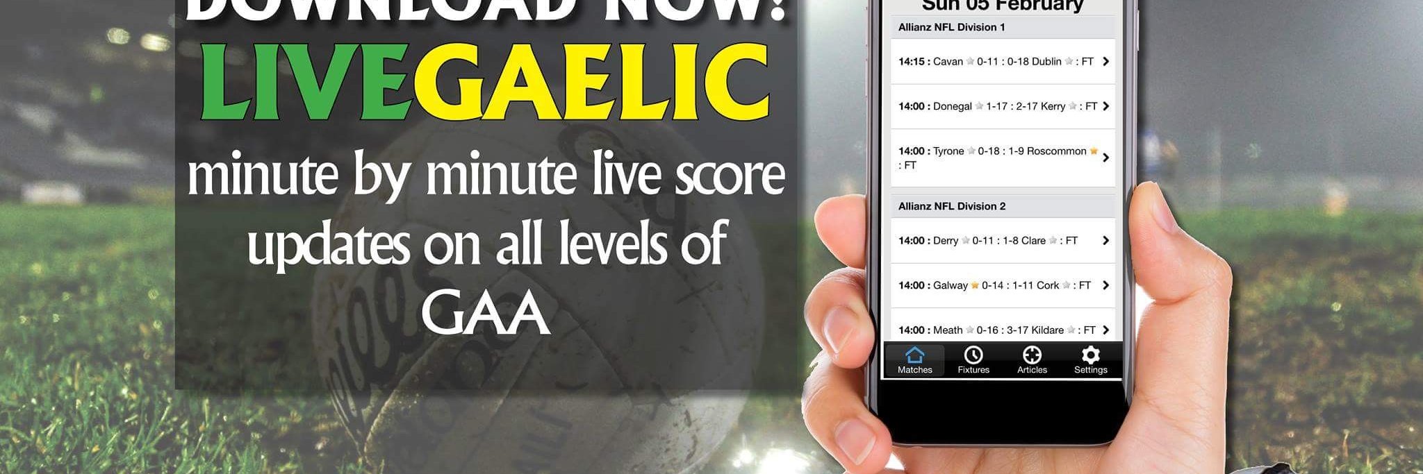 Live Gaelic Scores banner
