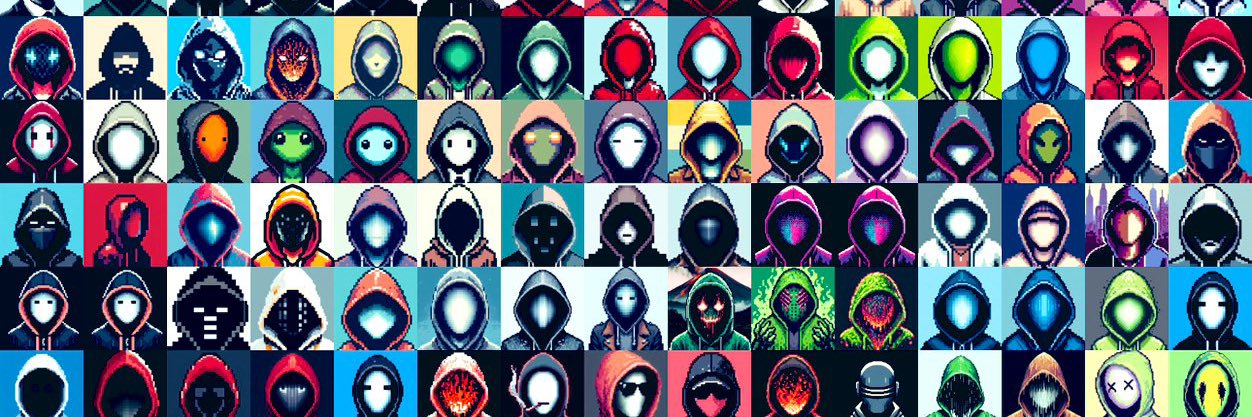 Faceless | Pixel banner