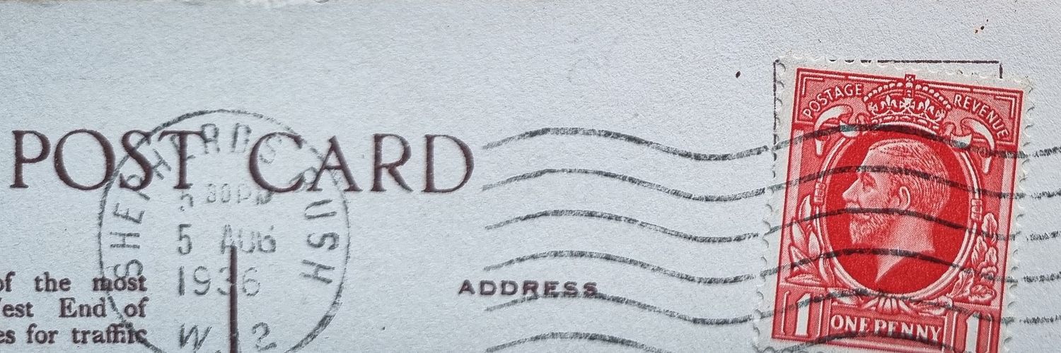 Postcards of London banner