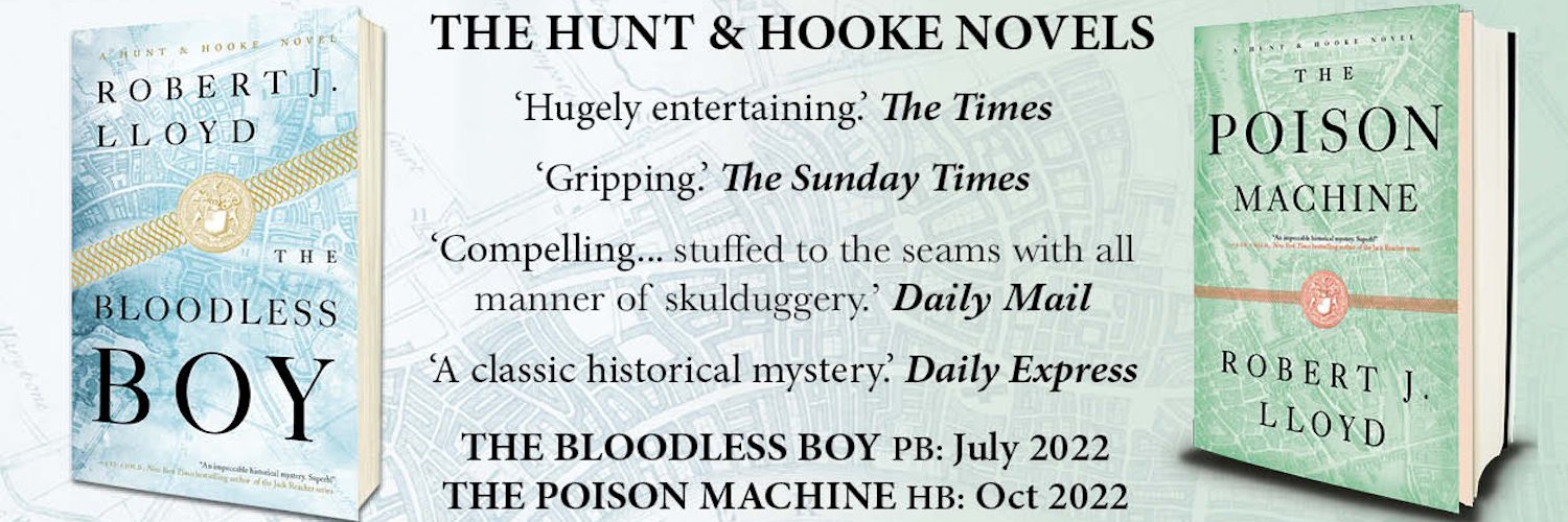 Robert J Lloyd THE HUNT & HOOKE NOVELS banner