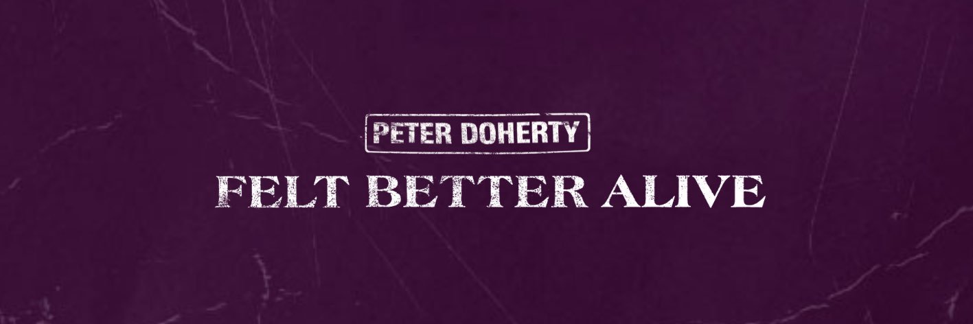 Peter Doherty's banner