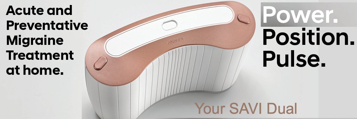 SAVI Dual sTMS Migraine Therapy banner