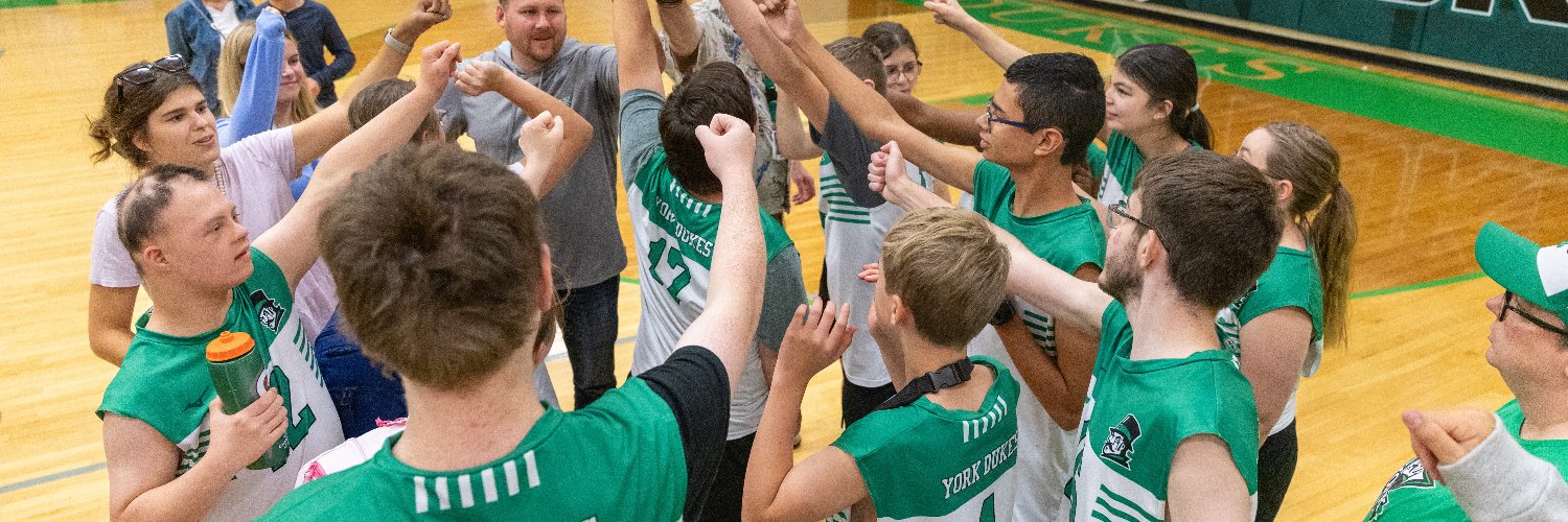 York Dukes Special Olympics Volleyball banner