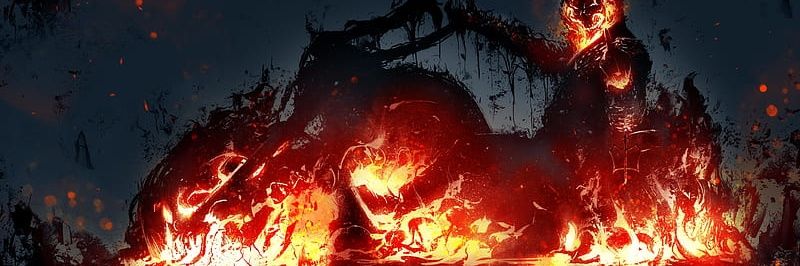 Fiery banner