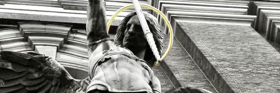 Revelation 12:7-9 banner