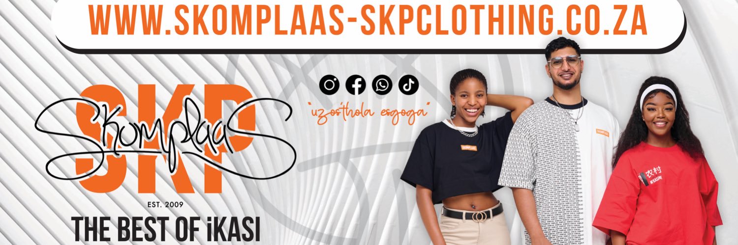 Skomplaas Clothing's banner