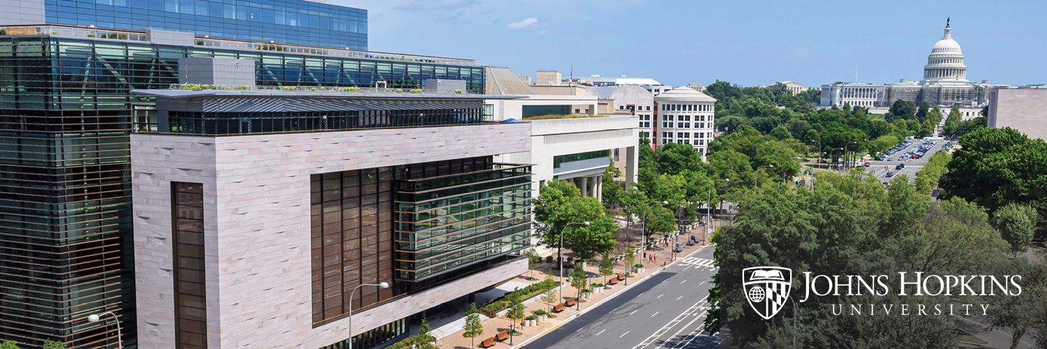 Johns Hopkins University Bloomberg Center banner