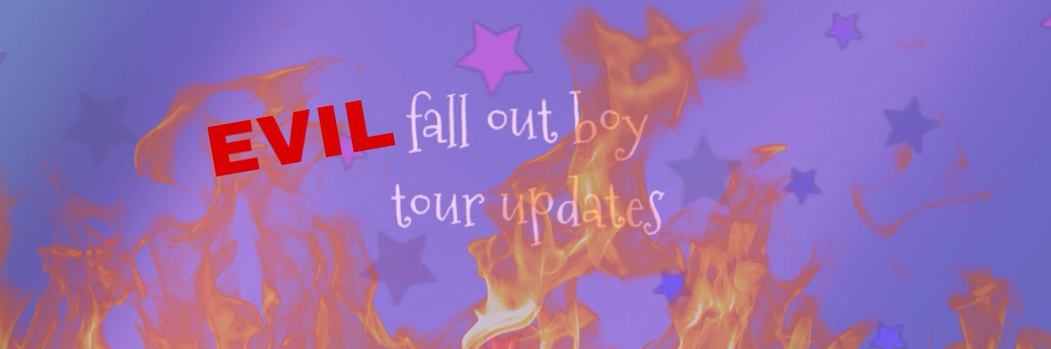 EVIL fall out boy tour updates :3 banner