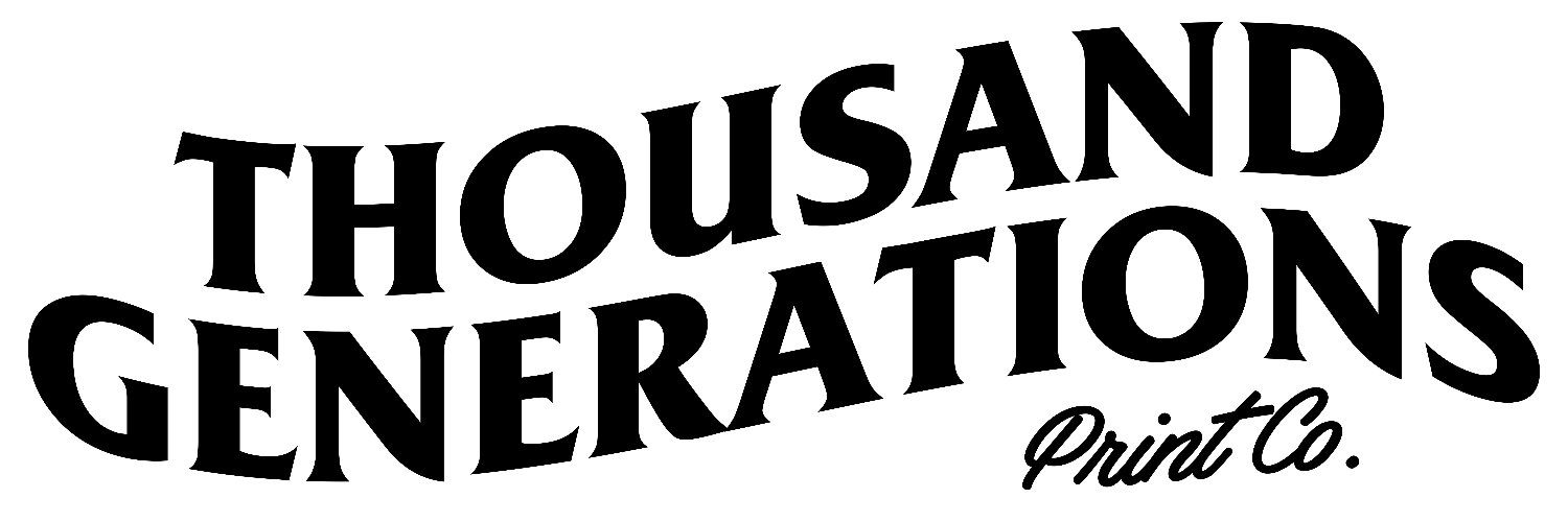 Thousand Generations Print Company's banner