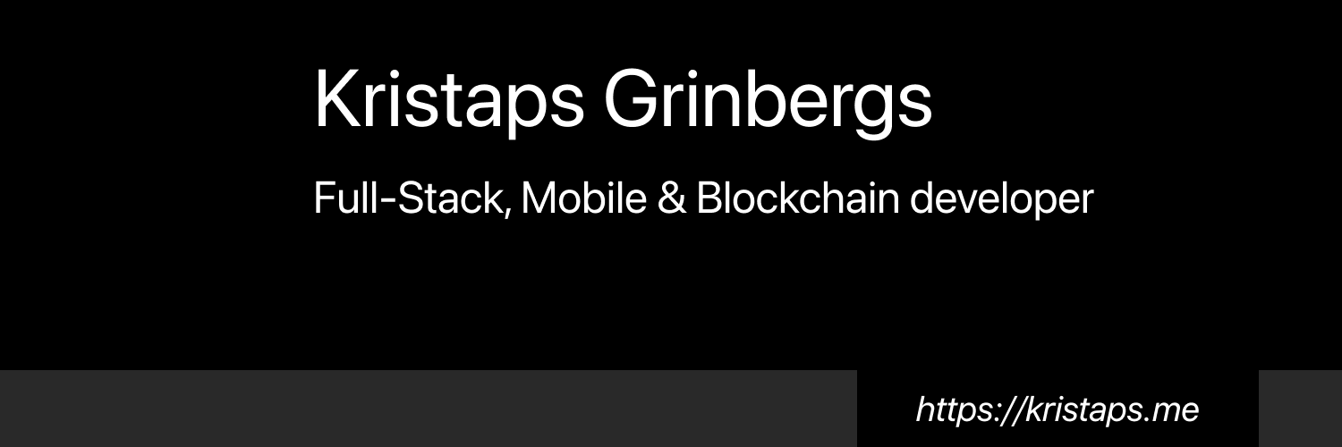 Kristaps Grinbergs's banner
