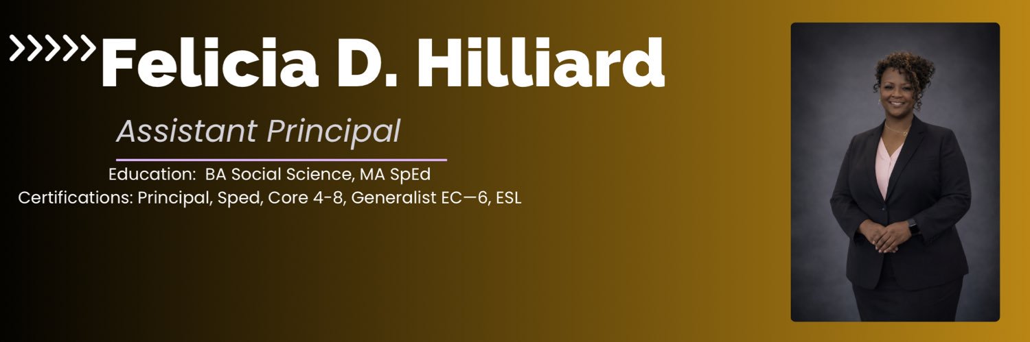 Felicia Hilliard, MA SpEd banner