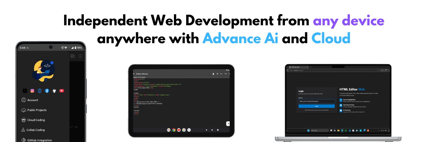 HTML Editor PRO - with Ai banner