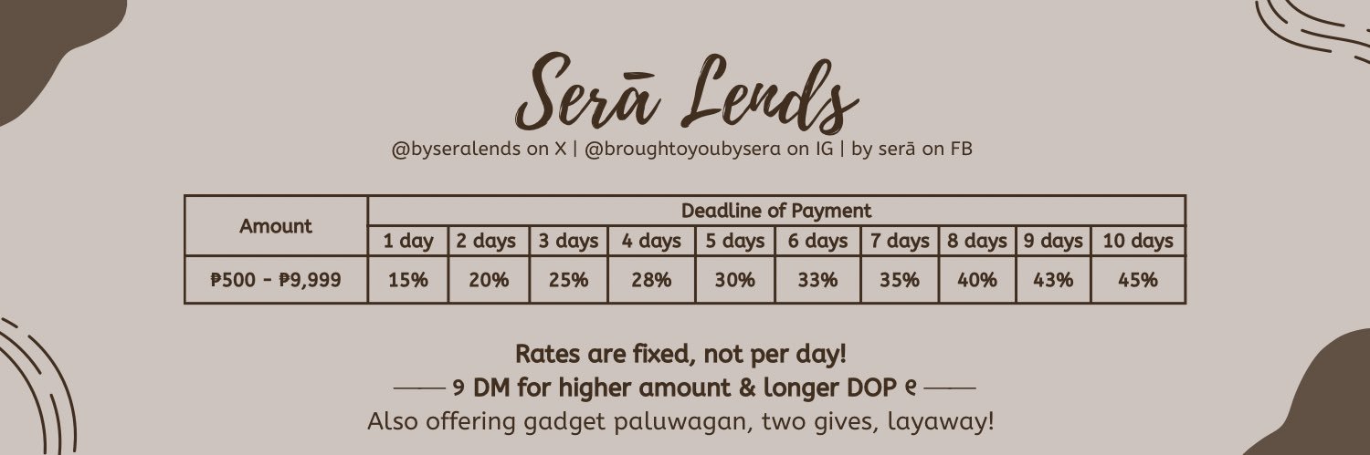 Serā Lends | lf paluwagan members banner