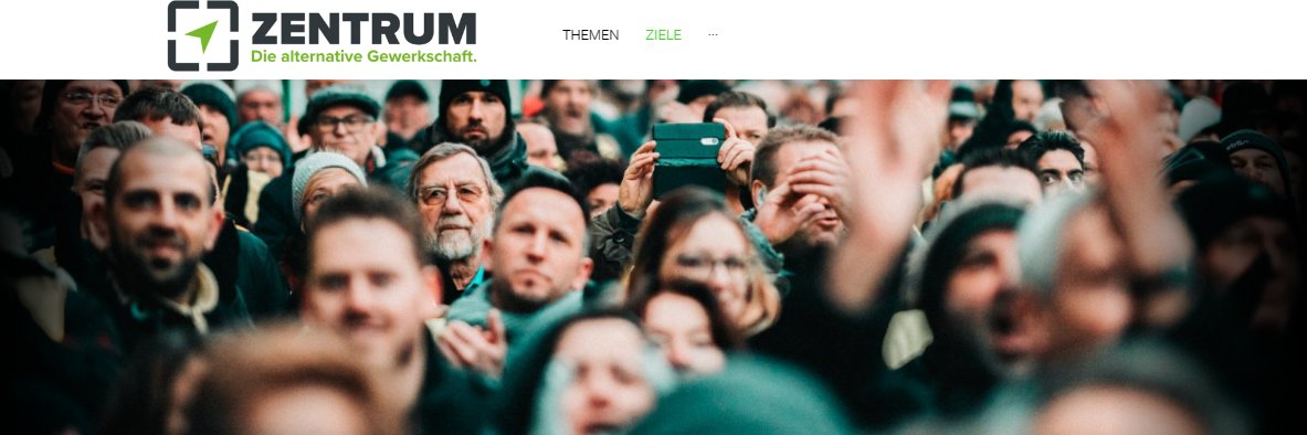 Die alternative Gewerkschaft Zentrum banner