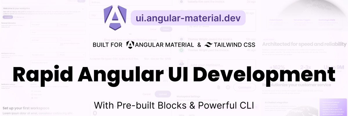 Angular Material Dev banner