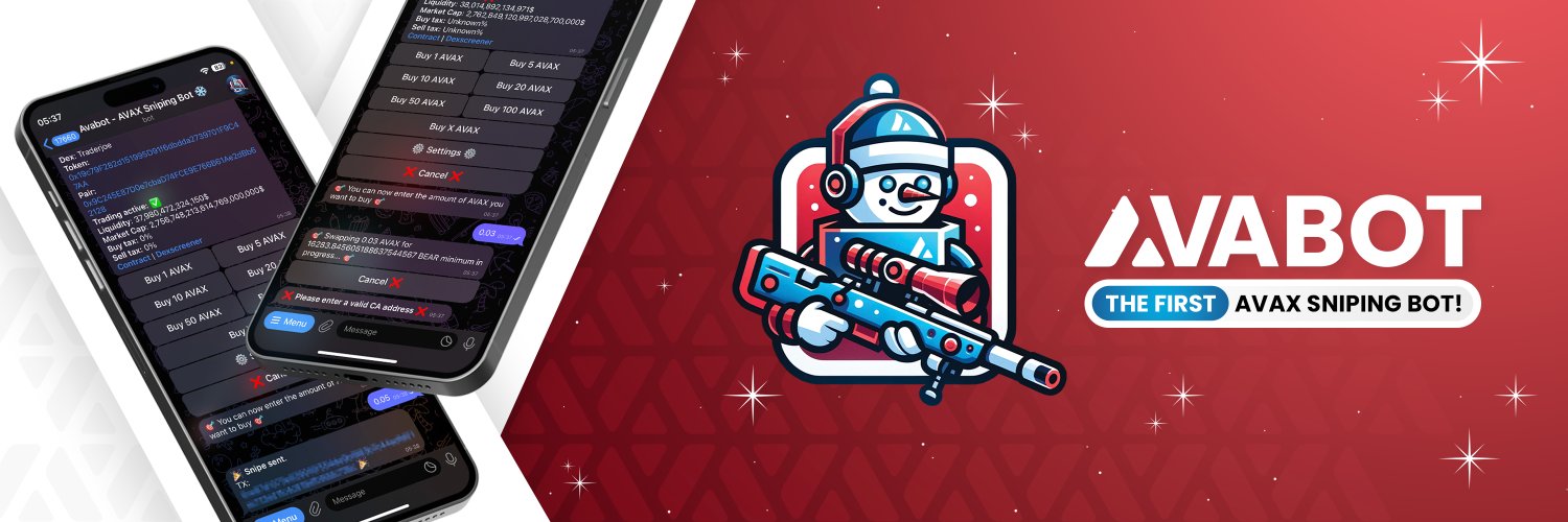 AVABOT 🔺 - TELEGRAM TRADING BOT ON AVALANCHE ❄️ banner