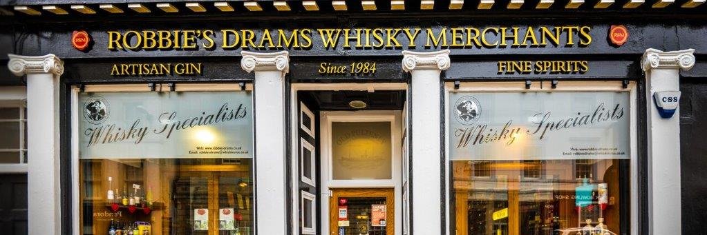 Robbie's Drams Whisky Merchants banner