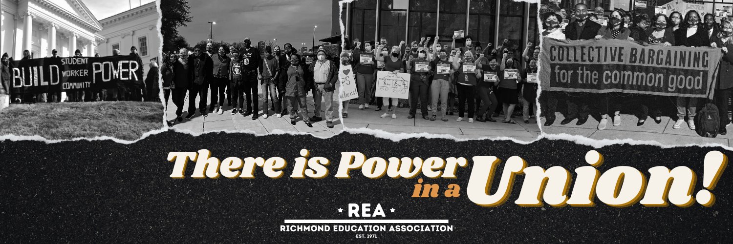 Richmond Education Association (REA) banner