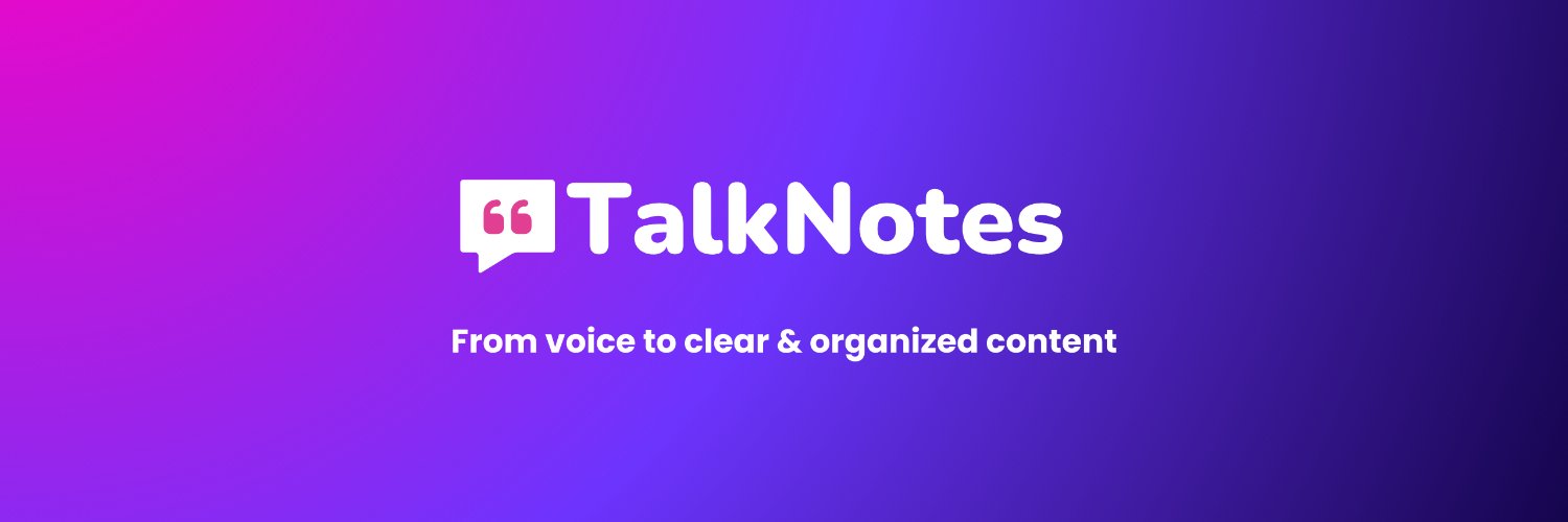 TalkNotes banner