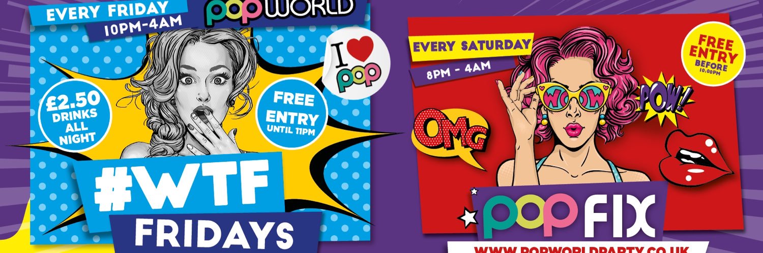 Popworld Reading banner