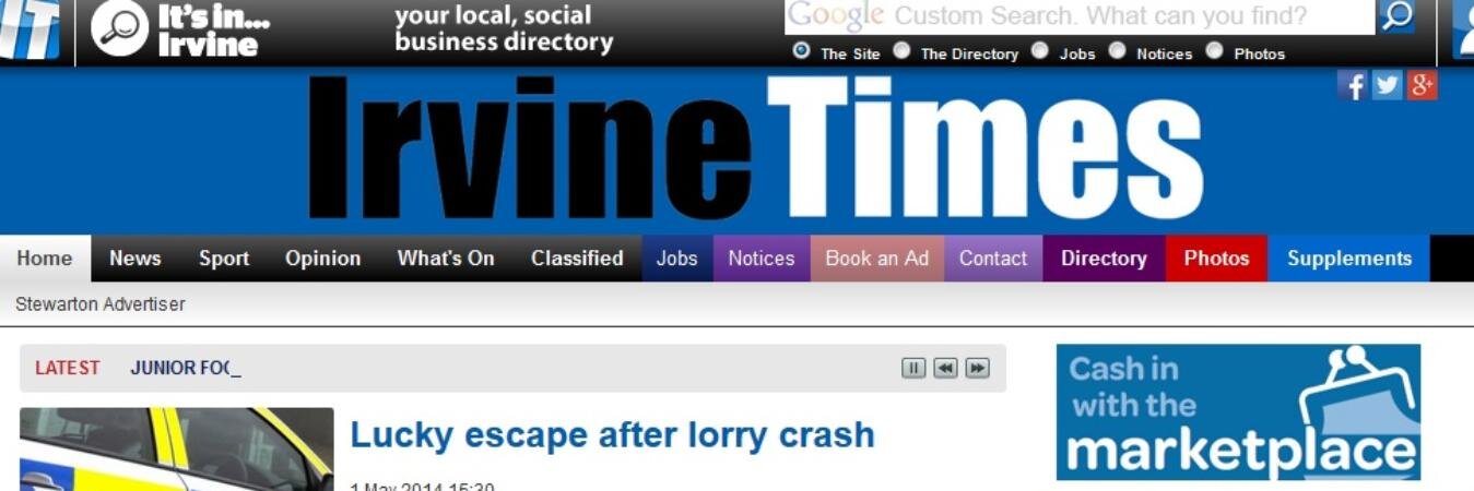 Irvine Times Editor banner