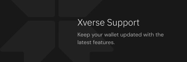 Xverse Support Profile Banner