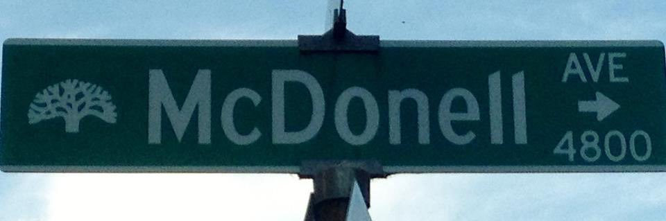 M banner