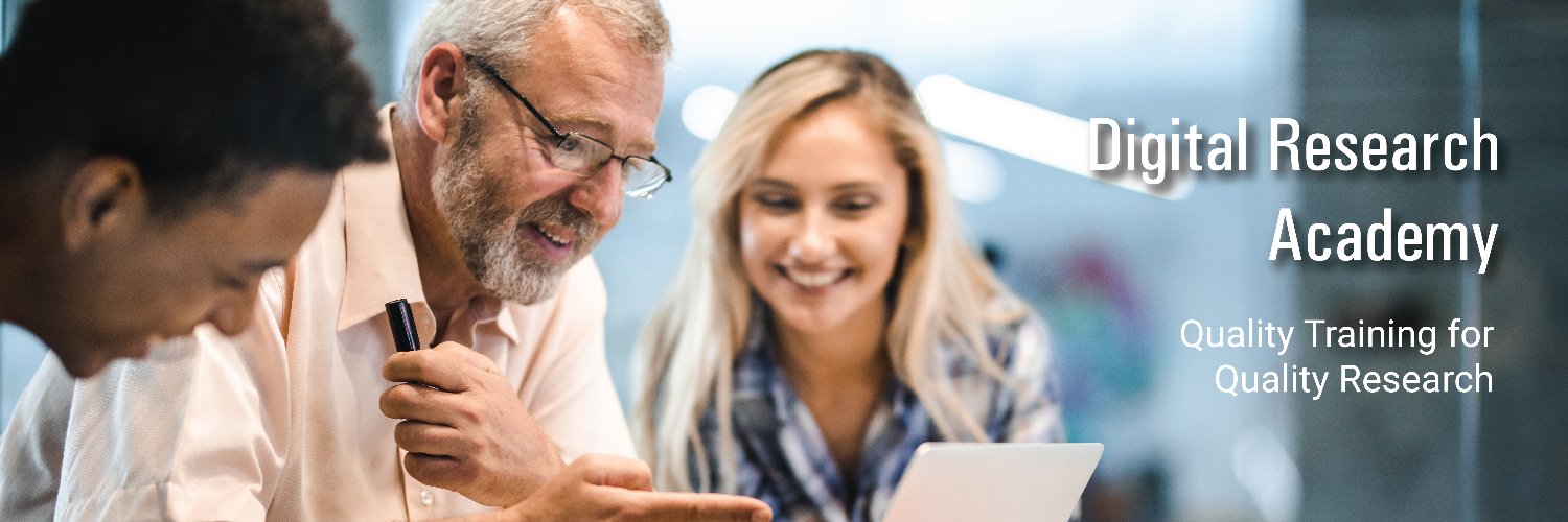 Digital Research Academy (Find us on 🦣 or 🦋!) banner