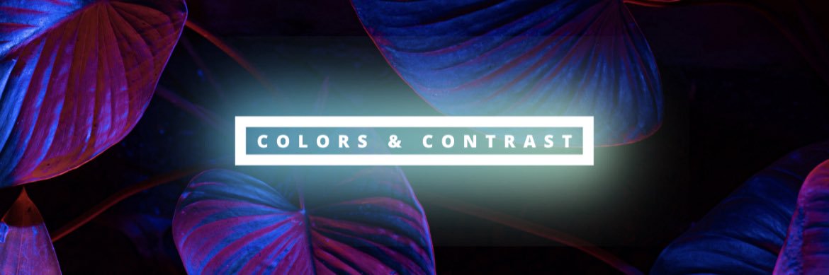 Colors and Contrast banner