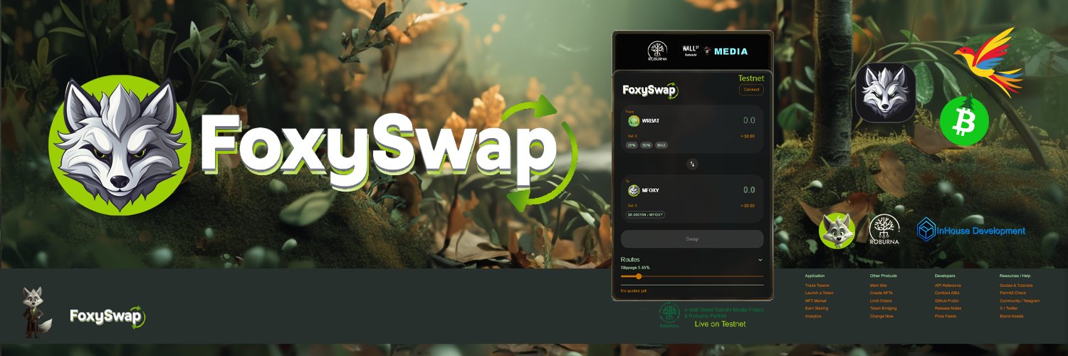 FoxySwapNet $FOXY banner