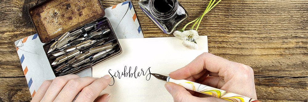 Scribblers Calligraphy banner