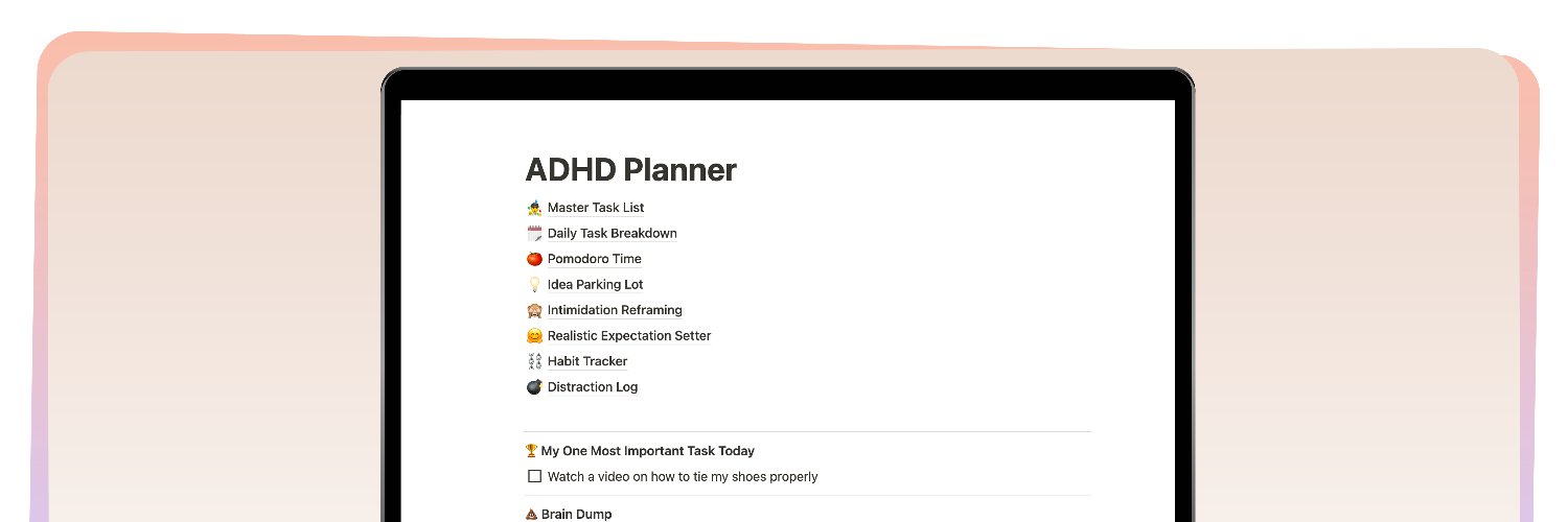 ADHD Planner banner